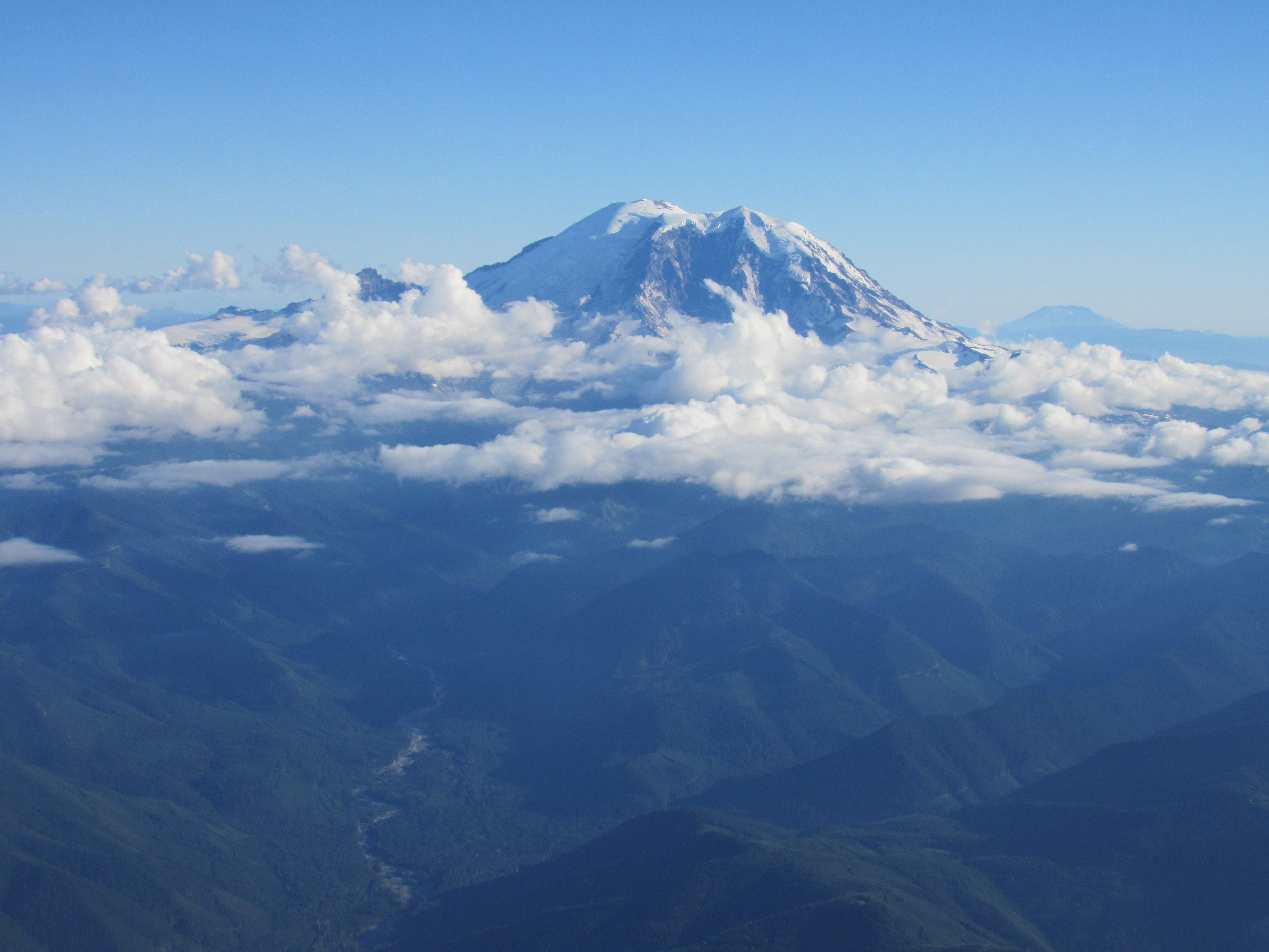 A mountain from a plane.